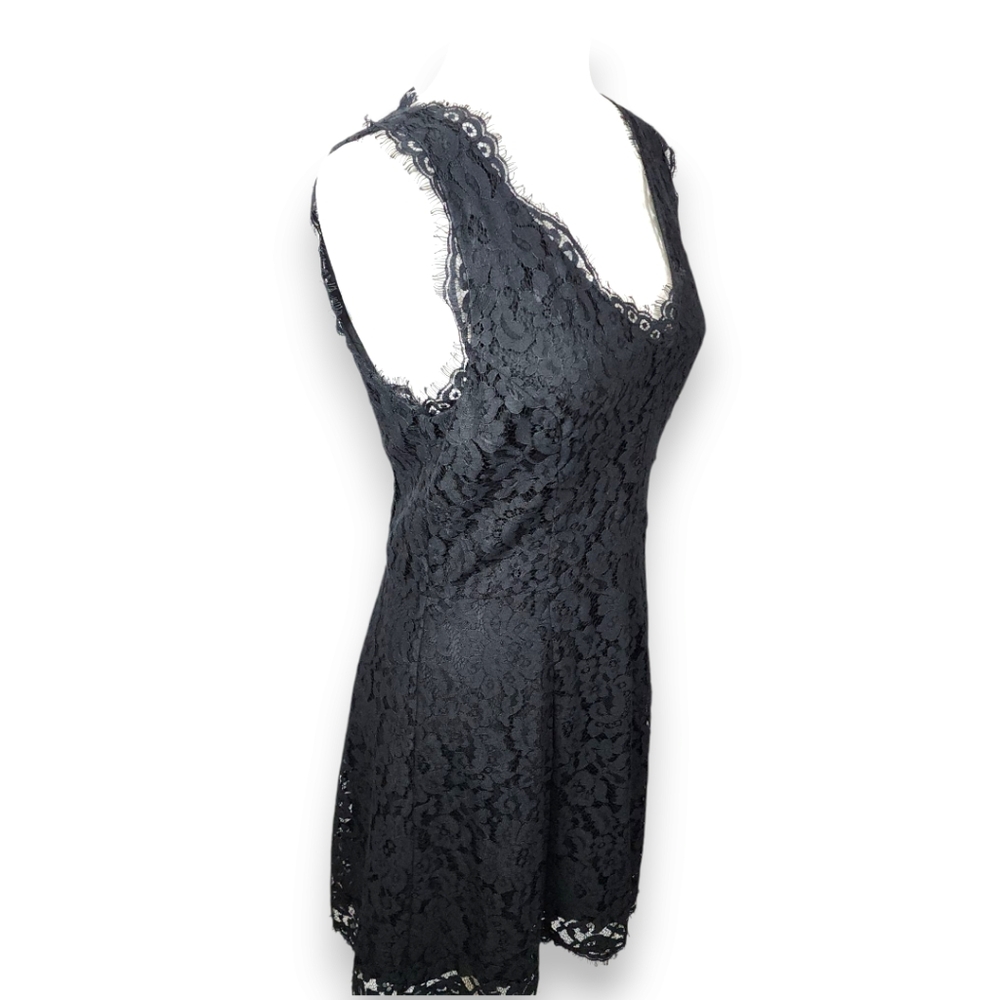 Joie Nikolina Black Lace Cocktail Party Mini Dress Size Medium - Picture 2 of 16